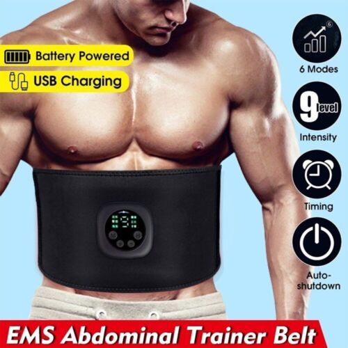 EMS Abs Stimulator Muscle Abdominal Toner Trainer Belt Fitness Workout Equipment