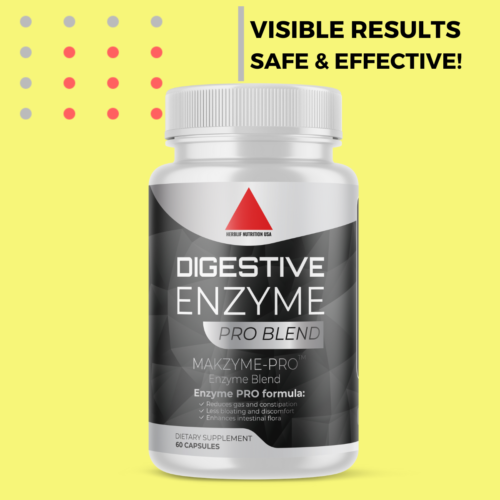 Promote Healthy Digestion - Enzymes, Probiotics, Prebiotics - 60 Caps