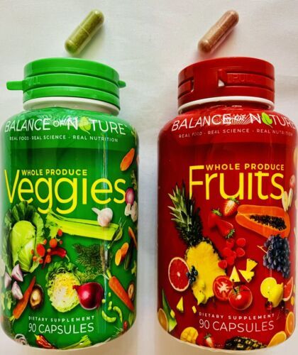 Balance of Nature Whole Food Fruits and Veggies Dietary Supplement 180 Cap Total